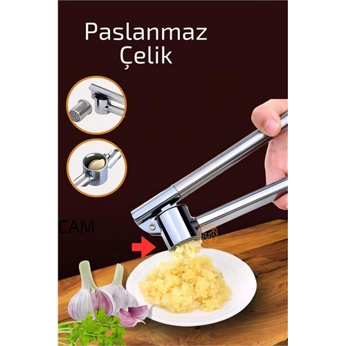 Lisinya Sarımsak Ezici Paslanmaz Çelik Stella Design - Lisinya