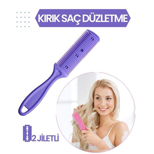 Lisinya 2 Jiletli Kırık Saç Düzeltme İnceltme Tarağı - Lisinya