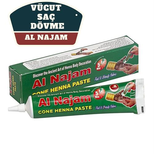 Lisinya Al Najam Kırmızı Vücut Saç Dövme Hint Kınası - Lisinya