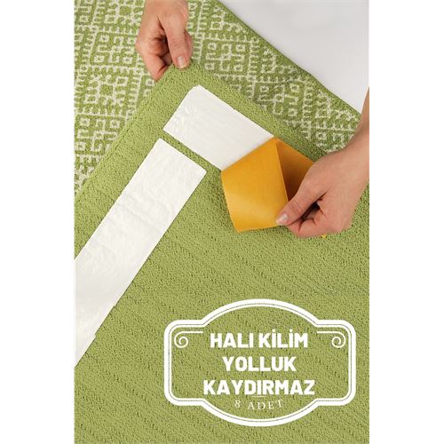 Lisinya Flamme 8 Adet Halı Kilim Yolluk Kayma Önleyici Yapışkan - Lisinya