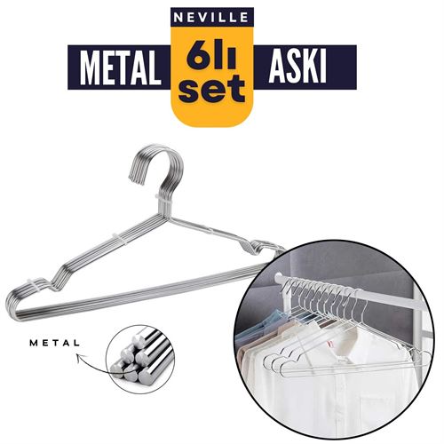 Lisinya Metal Elbise Askısı 6 ADET - Lisinya