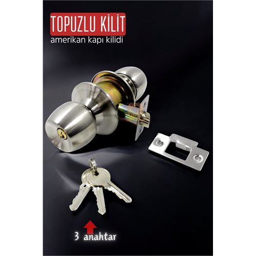 Lisinya Topuzlu Kilit Amerikan Kapı Kilit Buton Set - Lisinya