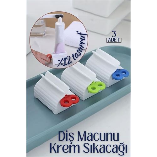 Lisinya Diş Macunu Krem Sıkacağı 3 lü Set Tuppo Design - Lisinya