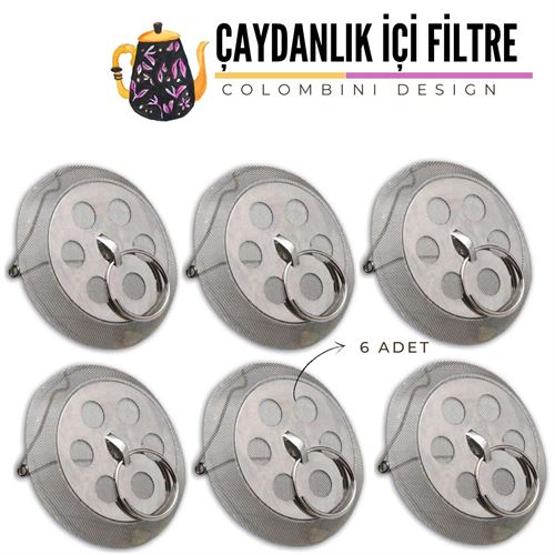 Lisinya Demlik İçi Çay Filtresi 6 ADET Colombini Design - Lisinya