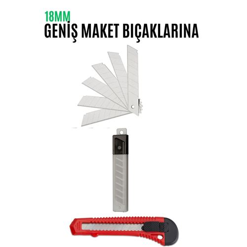 Lisinya Maket Bıçak Yedeği 10 Adet 18 mm Küçük Boy için - Lisinya