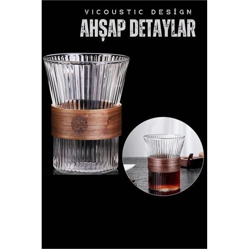 Lisinya Ahşap Detaylı Bardak Vicoustic Design - Lisinya