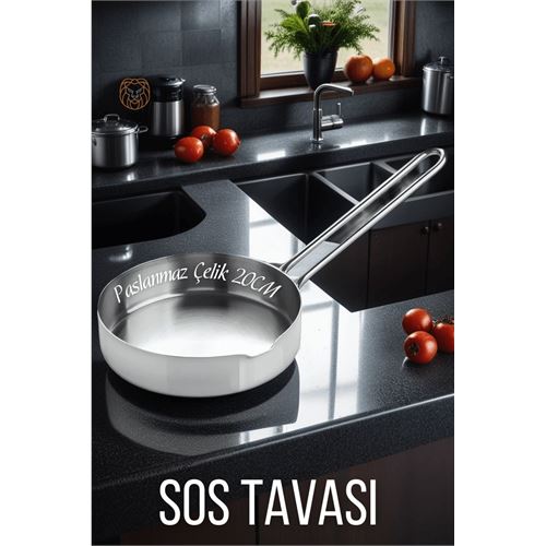 Lisinya Çelik 20 cm Sos Tavası Martorano Design - Lisinya