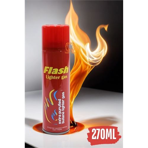 Lisinya 4 ADET Flash Bütan Çakmak Gaz 270 Ml 423521 Toptan Paket - Lisinya