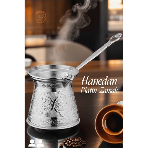 Lisinya 4 ADET İndüksiyon Tabanlı Platin Cezve Hanedan 2 Kişilik 719237 Toptan Paket - Lisinya