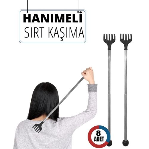 Lisinya 8 ADET Hanımeli Metal Sırt Kaşıma Aparatı 714307 Toptan Paket - Lisinya