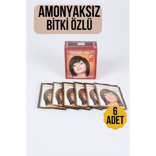 Lisinya Kestane Amonyaksız Bitki Özlü 6 Lı Paket Saç Kınası - Lisinya