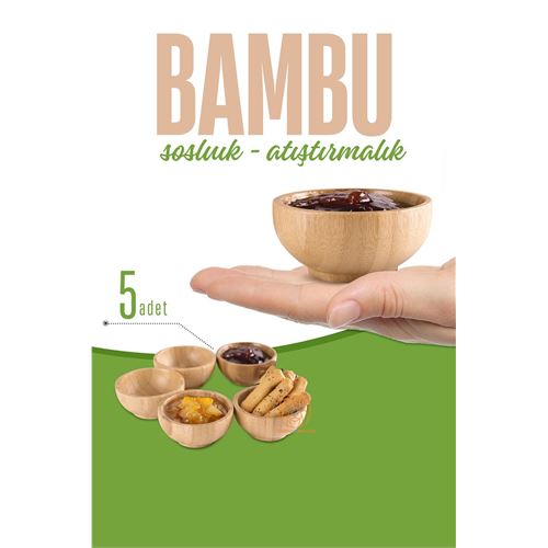 Lisinya Bambu Sosluk Reçellik Seti 5 ADET Mini - Lisinya