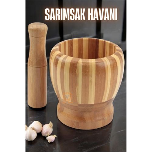 Lisinya Sarımsak Havanı Bambu - Lisinya