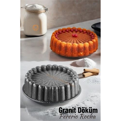 Lisinya 4 ADET Tart Kalıbı Granit Döküm P.Rocha Design 719979 TOPTAN PAKET - Lisinya