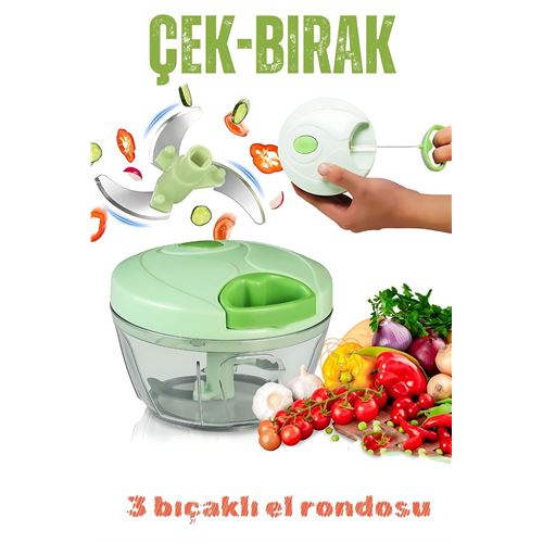 Lisinya İpli El Rondosu Çek Bırak El Rondosu 3 Bıçaklı 8x12 CM - Lisinya