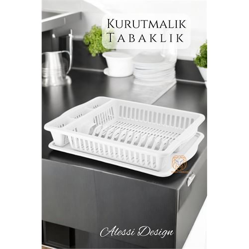 Lisinya Bulaşık Durulama Sepeti Tabaklık Bulaşık Kurutmalık BEYAZ Alessi - Lisinya