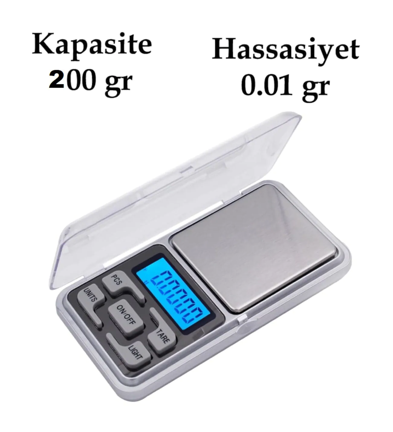 Dijital Hassas Elektronik Kuyumcu Cep Terazisi Tartı 200 gr / 0.01 gr (4767) - Lisinya