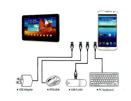 Usb to Micro USB ye Dönüştürücü - Klavye Mouse Joystick Telefona Bağlama (4767) - Lisinya