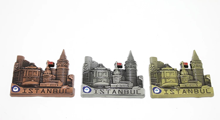 Metal İstanbul Temalı  Yöresel Magnet 2alk79 - Lisinya