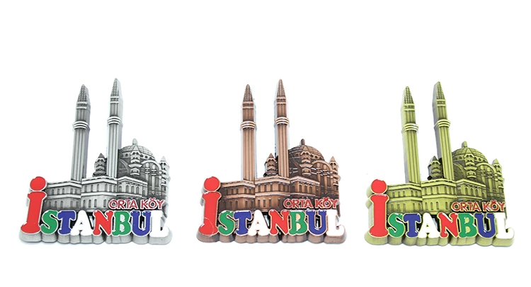 Metal İstanbul Temalı  Yöresel Magnet 2alk80 - Lisinya