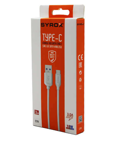 TYPE-C USB 2MT 3.0A QUICK ŞARJ - DATA KABLOSU 18W C111 (4767) - Lisinya