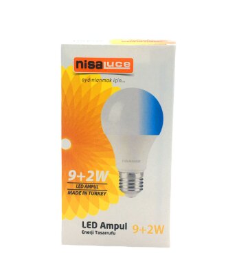 NİSALUCE EAMP-074/BM 9+2W E27 BEYAZ-MAVİ LED AMPUL (4767) - Lisinya