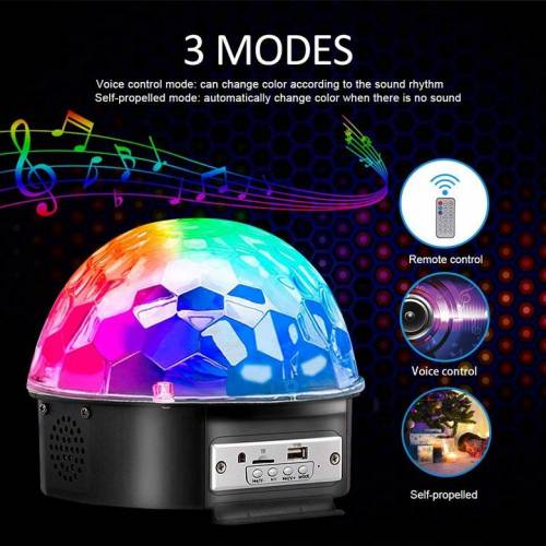 Bluetooth Sd Aux Usb Led Disko Lamba Topu Speaker (4767) - Lisinya