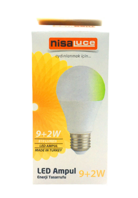 9+2W E27 BEYAZ-YEŞİL LED AMPUL (4767) - Lisinya