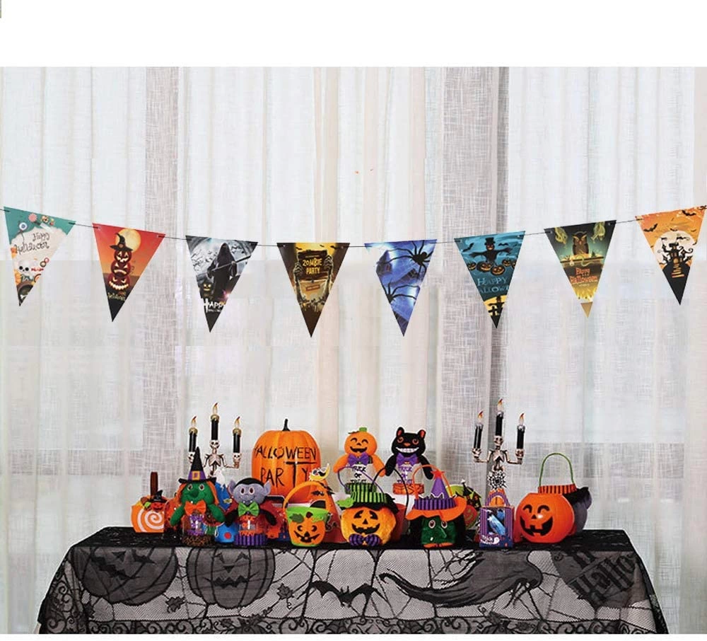 Cadılar Bayramı Halloween Flama Bayrak Banner Süs 8 Li 3 Metre - Lisinya