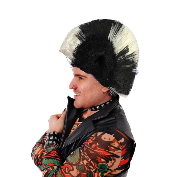 Mohican Mohawk Punk Peruk - 70 Li 80 Li Yıllar Peruk Model 5 - Lisinya