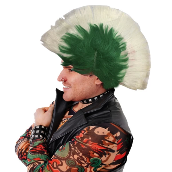 Mohican Mohawk Punk Peruk - 70 Li 80 Li Yıllar Peruk Model 10 - Lisinya