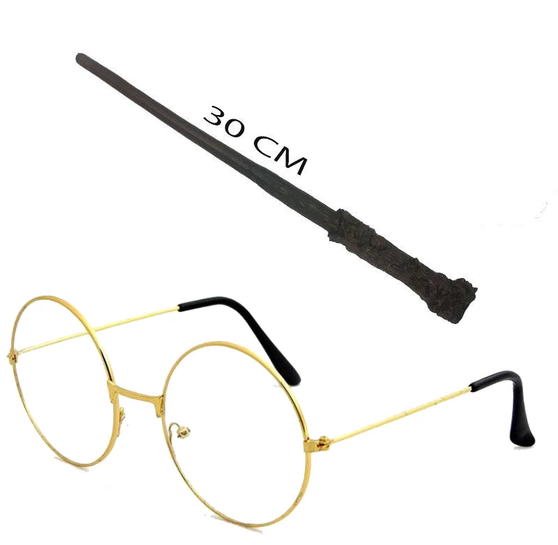 Harry Potter Asası 30 Cm Ve Metal Harry Potter Gözlüğü - Lisinya