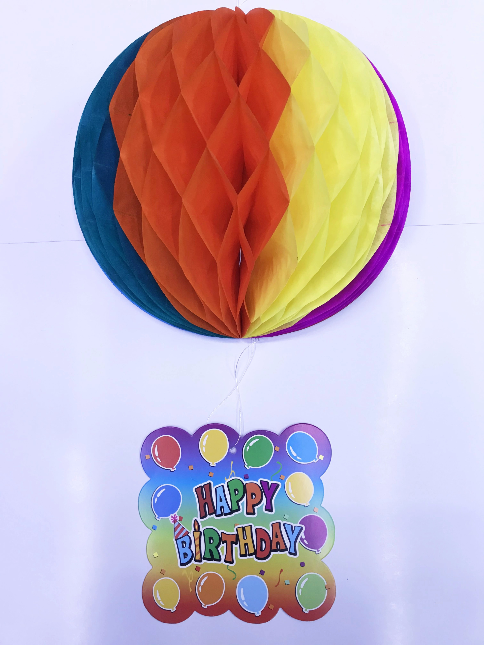 Kağıt Süs Happy Birthday Dekor 55 Cm-0748 - Lisinya