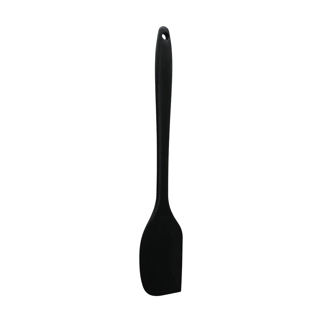 SİYAH ORTABOY KÖŞELİ SİLİKON SPATULA KARIŞTIRICI 30CM (4767) - Lisinya