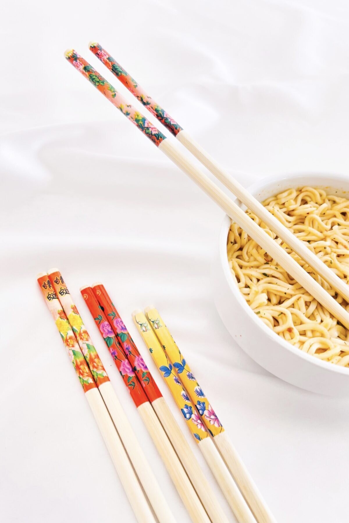 Bambu Chopstick Çubuk Yemek Çubuğu Yıkanabilir Tekrar Kullanılabilir (10 Çift- 20 Adet ) (4767) - Lisinya