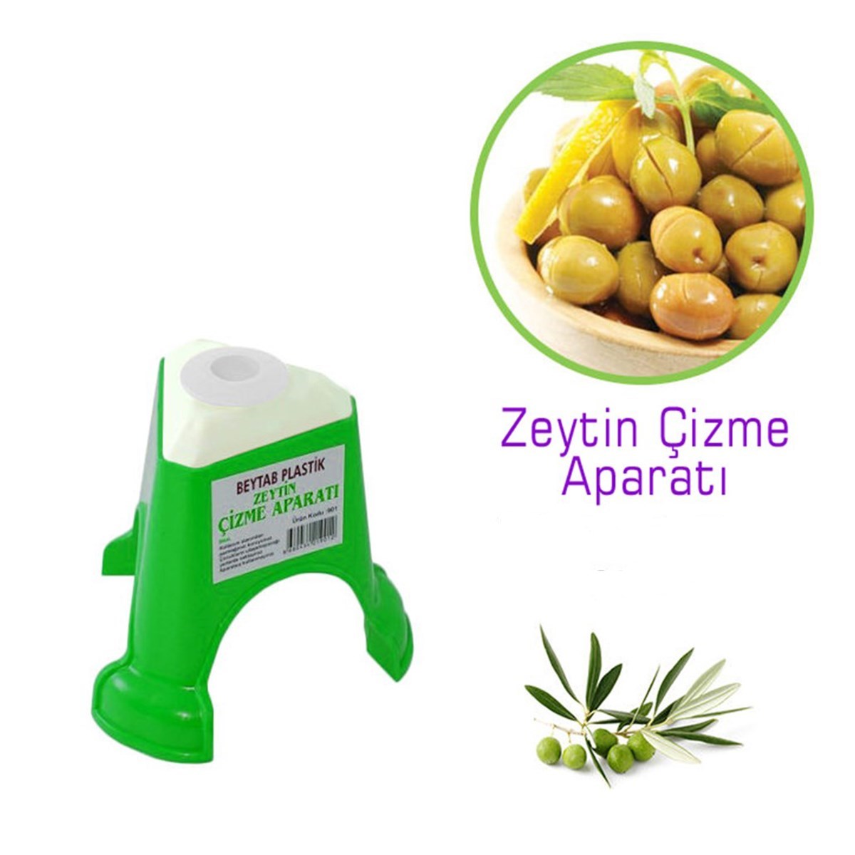 Kolay Zeytin Dilme Çizme Aparatı Pratik Kolay Zeytin Çizici Alet (4767) - Lisinya