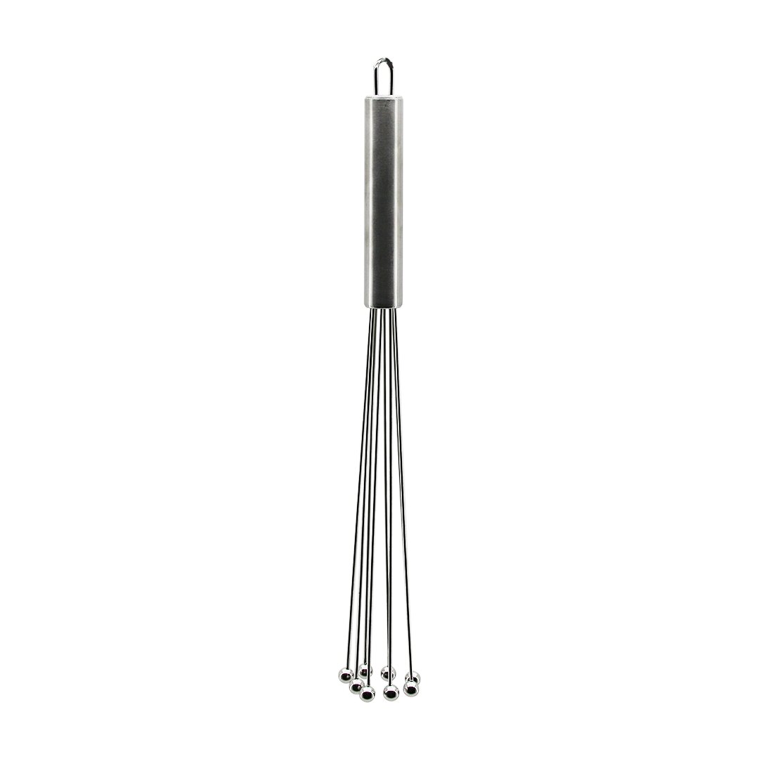 19CM   8Lİ METAL TOP UÇLU   KROM SAPLI  METAL ÇIRPICI (4767) - Lisinya