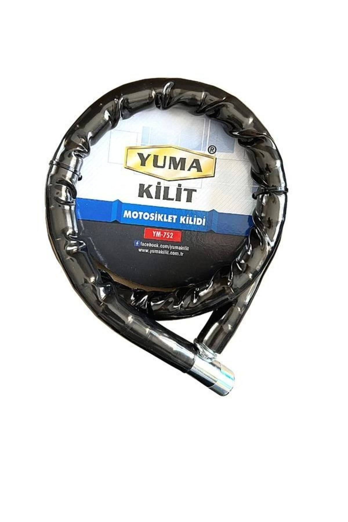 Yuma Ym-752 Motorsiklet Kilidi Anahtarlı Körüklü Siyah ( Boy : 120cm-çap : 22mm ) - Lisinya