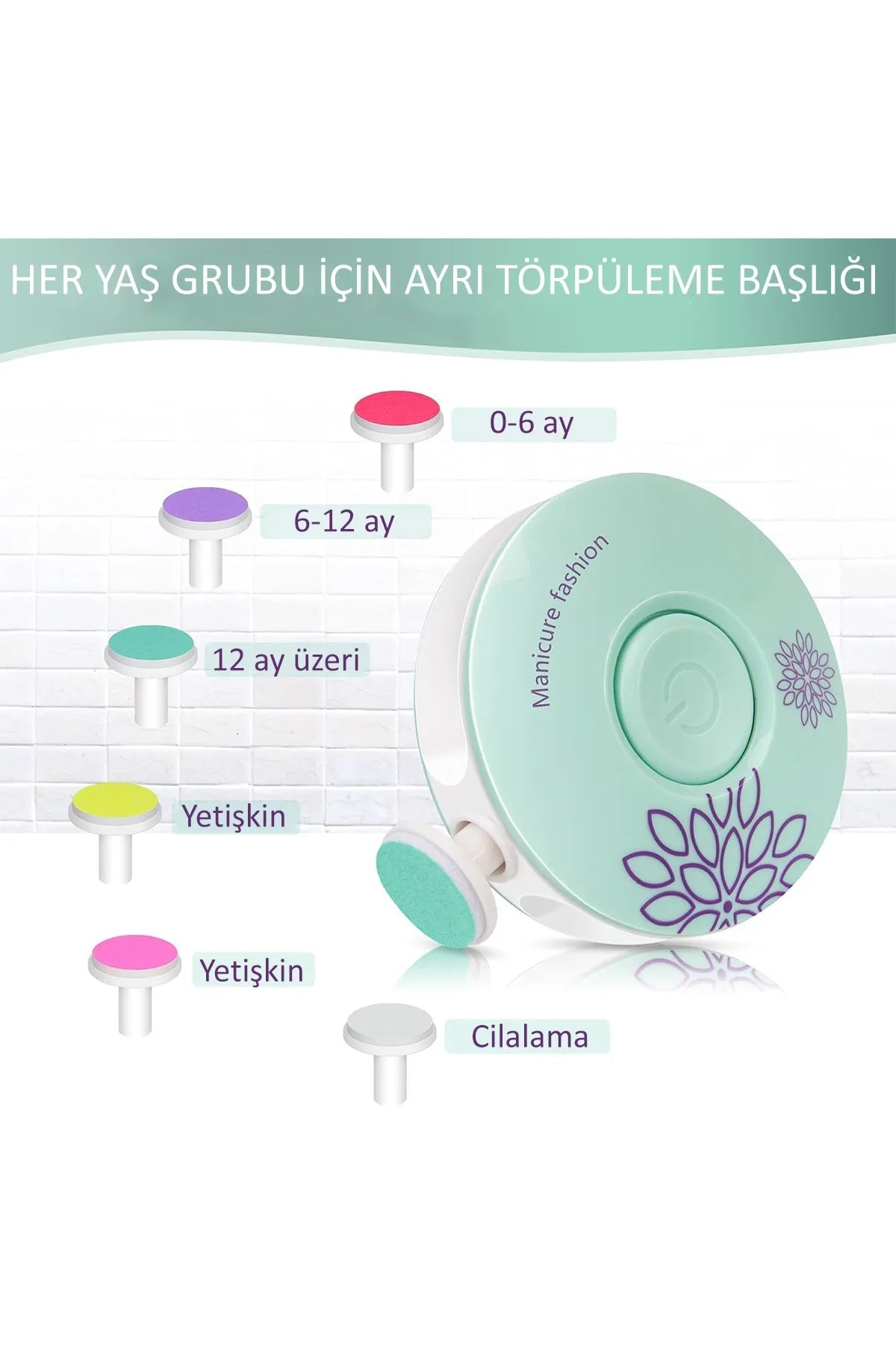 6 Başlıklı Pilli Tırnak Törpüsü ( Bebekler Kullanılabilir )  (4767) - Lisinya