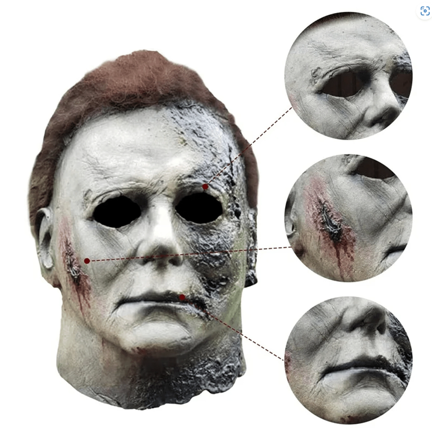 Michael Myers Lateks Maske - Michael Myers Et Maske Kafaya Tam Geçmeli - Lisinya