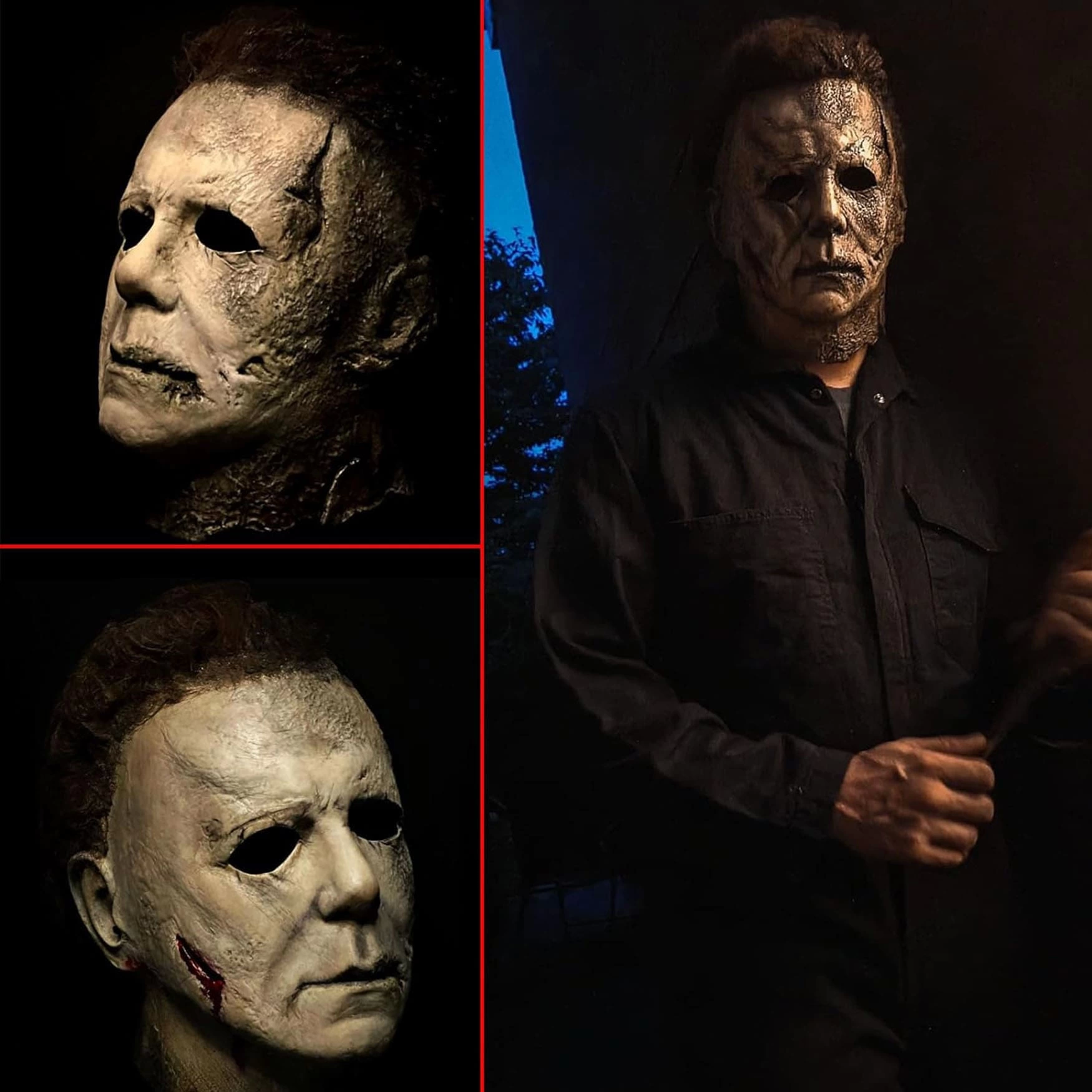 Michael Myers Lateks Maske - Michael Myers Et Maske Kafaya Tam Geçmeli - Lisinya