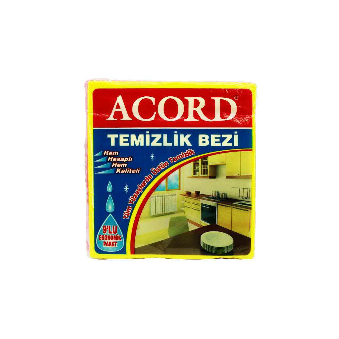 ACORD KOD-384 9 PARÇA  TEMİZLİK BEZİ 35X37CM (4767) - Lisinya