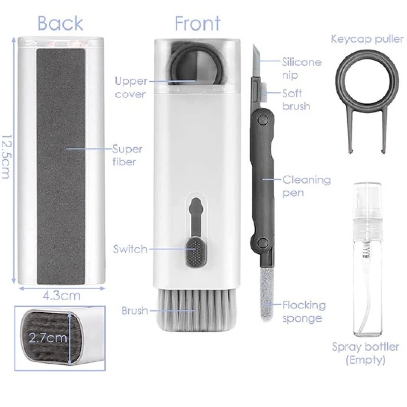 Çok Fonksıyonlu 7 In 1 Aırpods Klavye Ekran Kulaklık Temızleme Kıtı - Lisinya