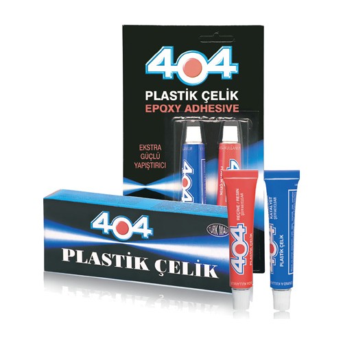 404 Plastik Çelik Epoksi Yapıştırıcı Çift Karışımlı 16g İkiz Tüp (4767) - Lisinya