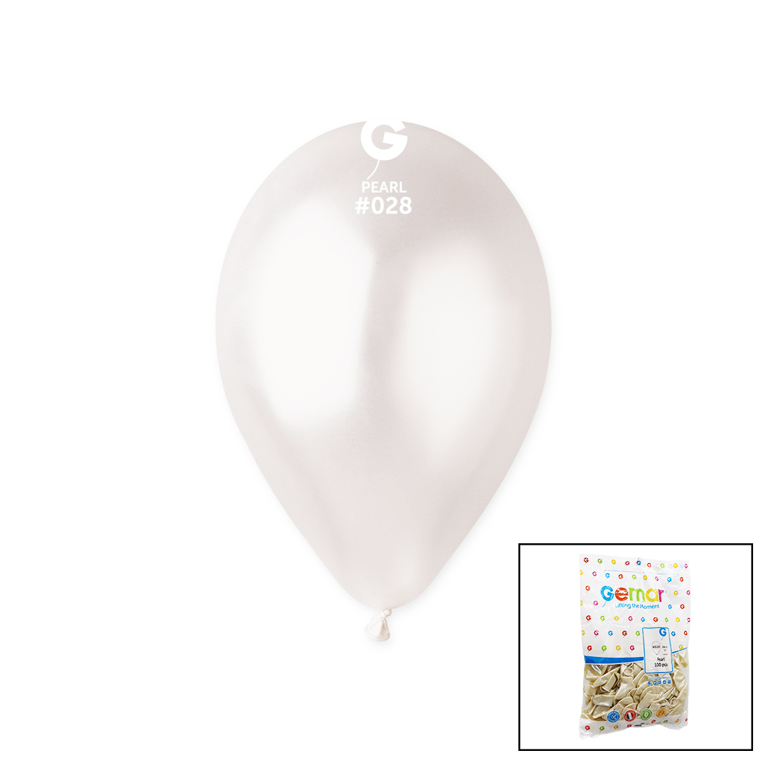 GM-110-28 METALİK - BEYAZ BALON 11&apos;&apos; - 28CM - 100 PARÇA (4767) - Lisinya