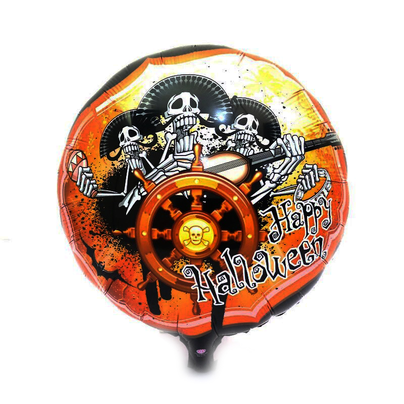 Kuru Kafalı Korsanlar Halloween Şekilli Folyo Balon 45 cm (4767) - Lisinya