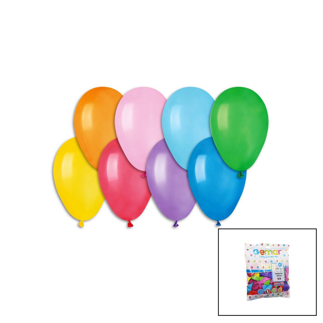 KLASİK RENKLİ BALON 7 İNÇ - 19CM - 100PCS (4767) - Lisinya