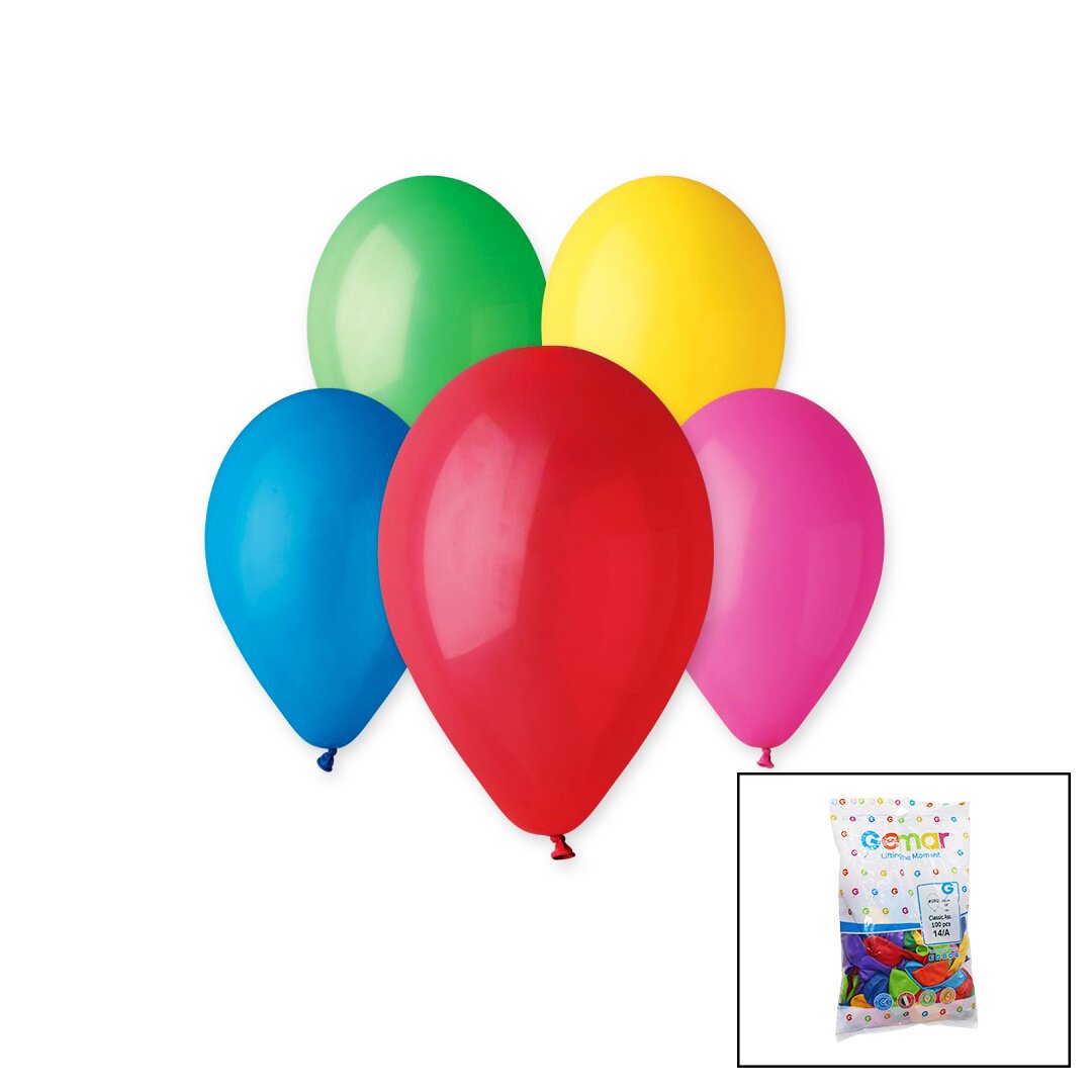 RENKLİ KLASİK BALON 10 İNÇ - 26CM - 100PCS (4767) - Lisinya