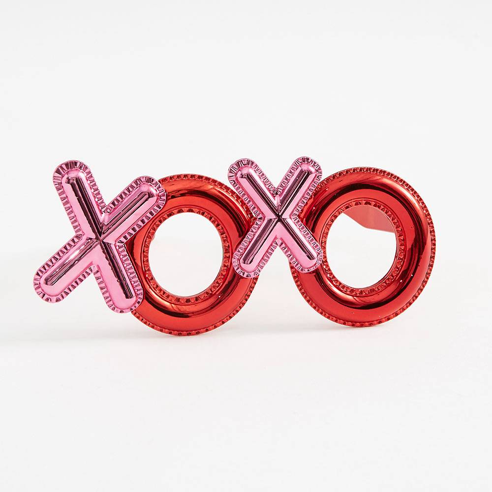 Kırmızı Renk Xoxo Yazılı Parti Gözlüğü 17x7 cm (4767) - Lisinya