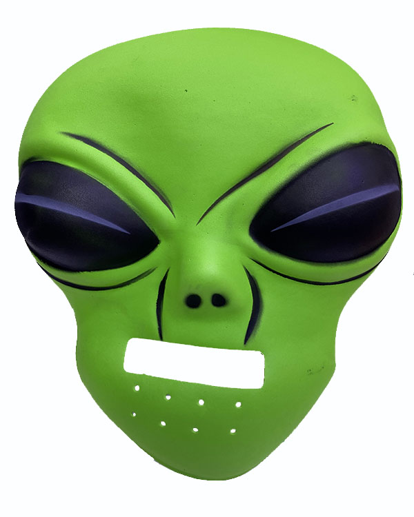 Ghoulish Productions Green Alien Mask 45x30 cm ( UZAYLI ) (4767) - Lisinya